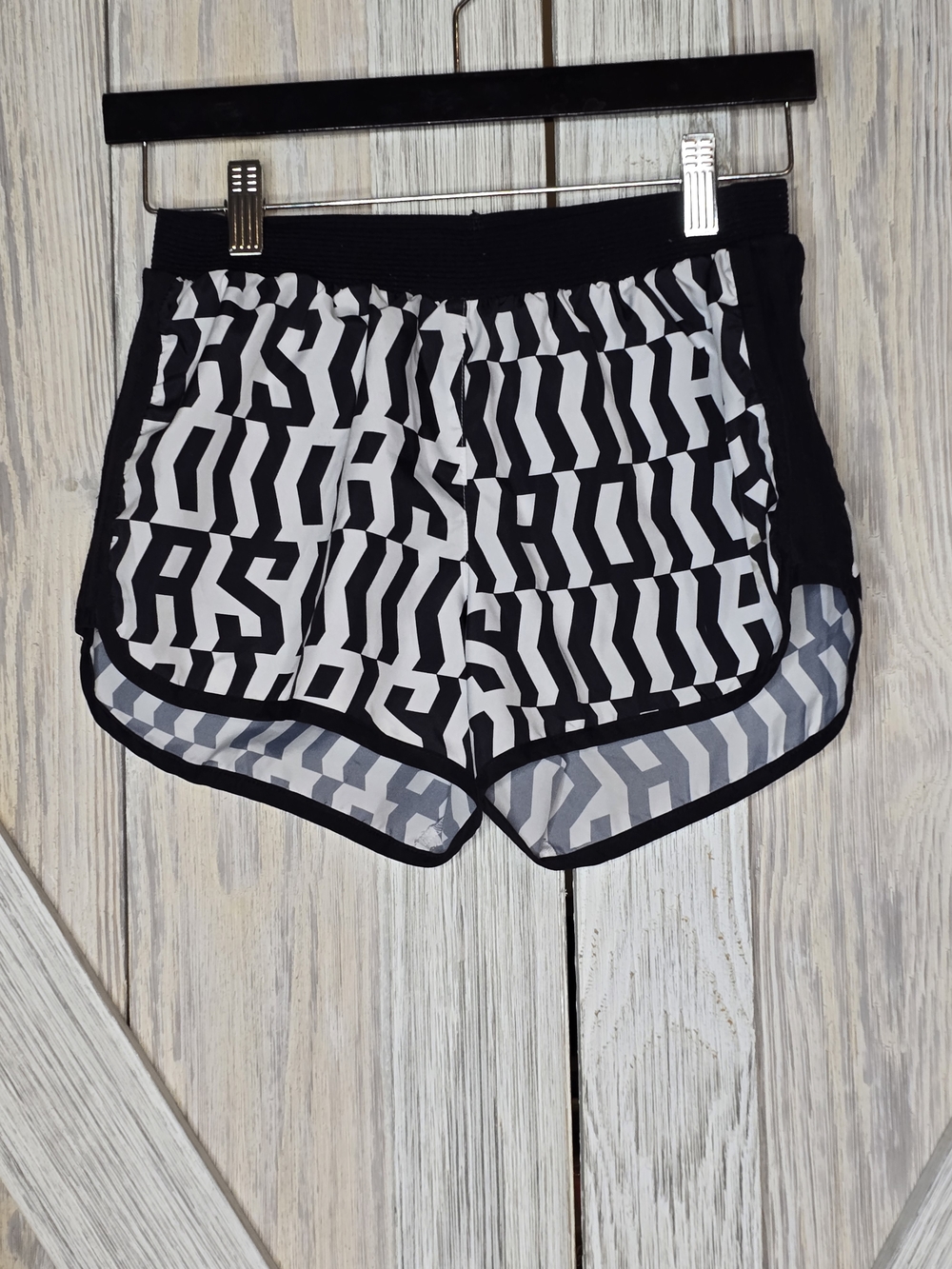 Adidas Aeroready Black White Geometric Running Shorts 3" XS